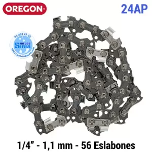 24AP Oregon CADENA Motosierra 1/4" 1,1mm 56 Eslabones