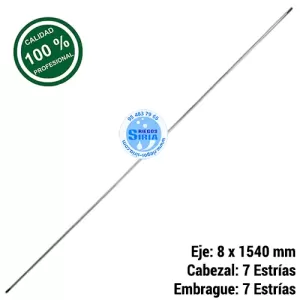 EJE de TRANSMISIÓN Desbrozadora 154cm 8mm 7 Estrías