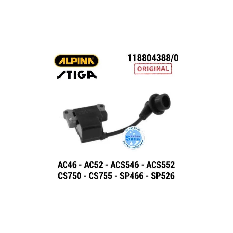 BOBINA Alpina AC46 AC52 ACS546 ACS552 Stiga SP466 SP526