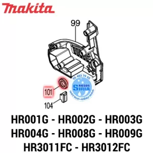 459184-5 ANILLO 12 Original Herramientas Makita