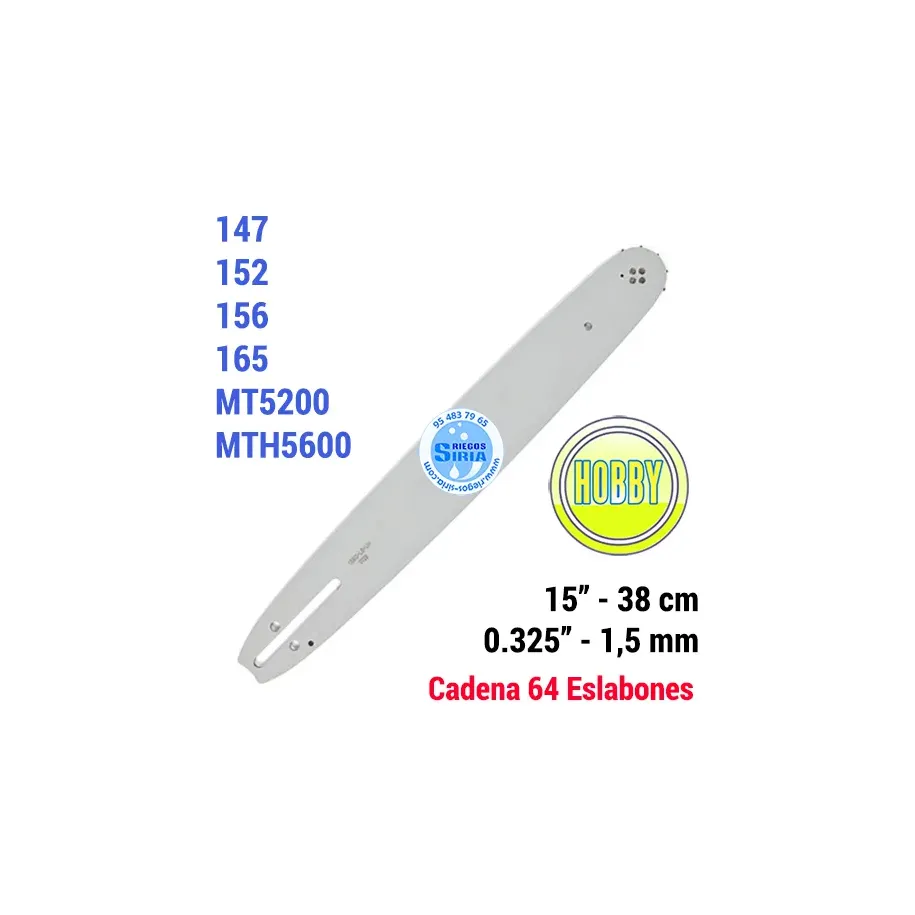 158PXBK095 ESPADA Motosierra EFCO 0.325" 1,5 mm 38cm