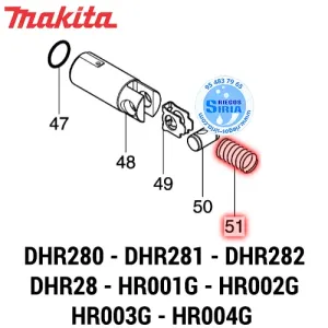 232449-8 MUELLE 10 Original Herramientas Makita