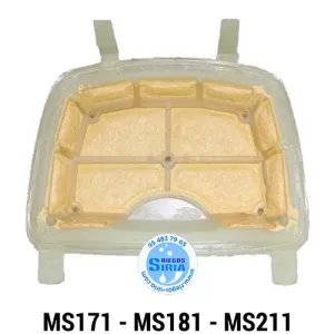 FILTRO de AIRE Motosierra Stihl MS171 MS181 MS211