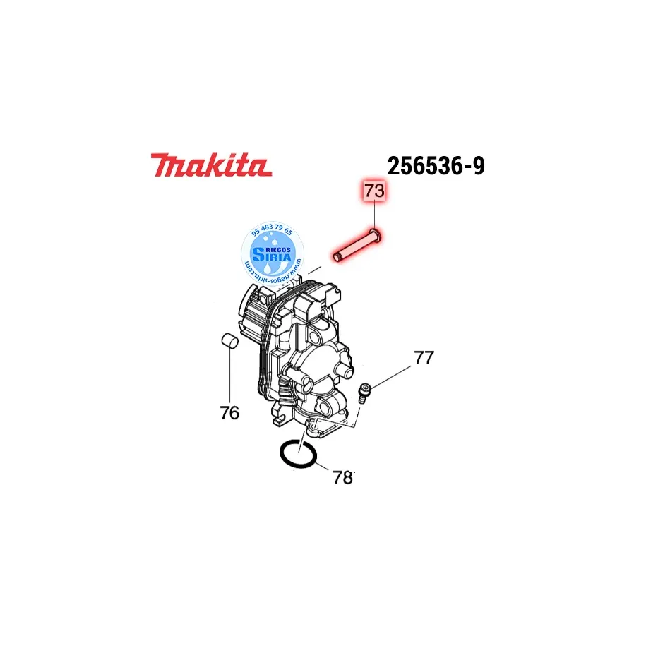 256536-9 EJE 6 Original Herramientas Makita