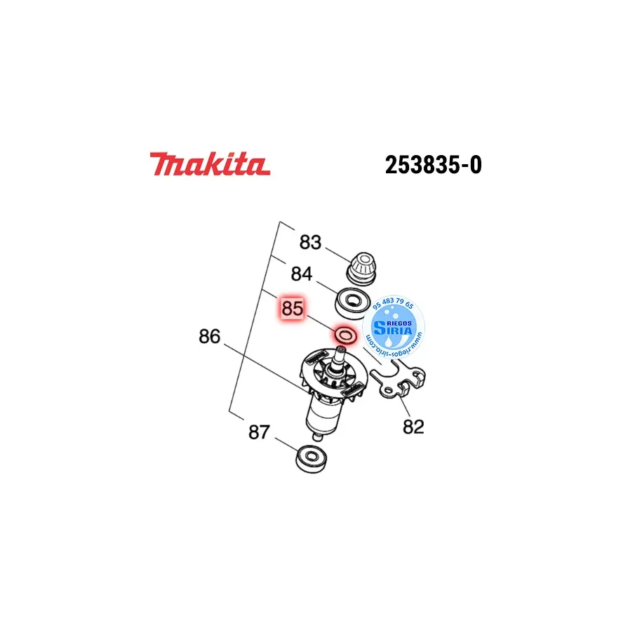 253835-0 ARANDELA PLANA 8 Original Herramientas Makita