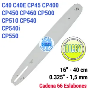 168PXBK095 ESPADA Motosierra CASTOR 0.325" 1.5 40 cm