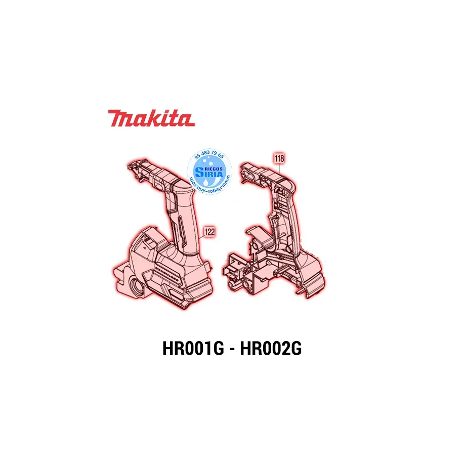 SET CARCASA Makita HR001G HR002G