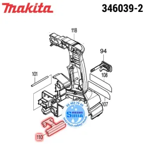 346039-2 PLACA SOPORTE Original Herramientas Makita