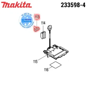 233598-4 MUELLE TORSIÓN 6 Original Herramientas Makita