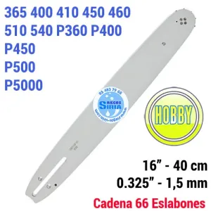 168PXBK095 ESPADA Motosierra PARTNER 0.325" 1,5 mm 40cm