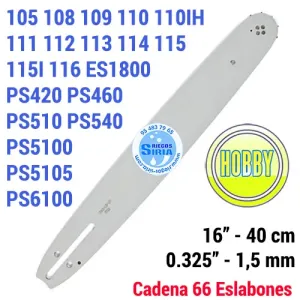 168PXBK095 ESPADA Motosierra DOLMAAR 0.325" 1,5 mm 40cm