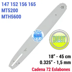 188PXBK095 ESPADA Motosierra EFCO 0.325" 1,5 mm 45cm