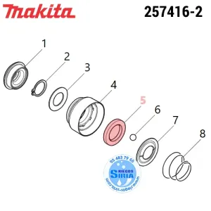 ANILLO 21 Makita DHR171 HR140D HR166D HR1840 HR1841F