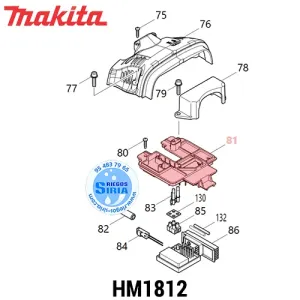 455495-6 TAPA de CULATA Makita HM1812