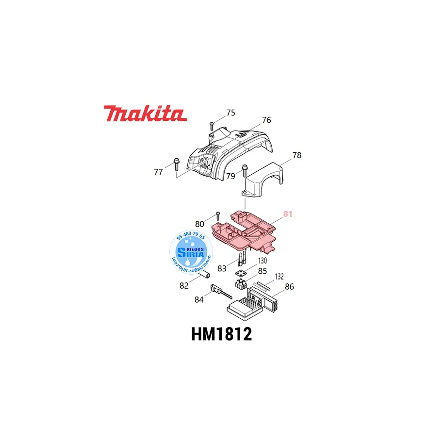 455495-6 TAPA de CULATA Makita HM1812