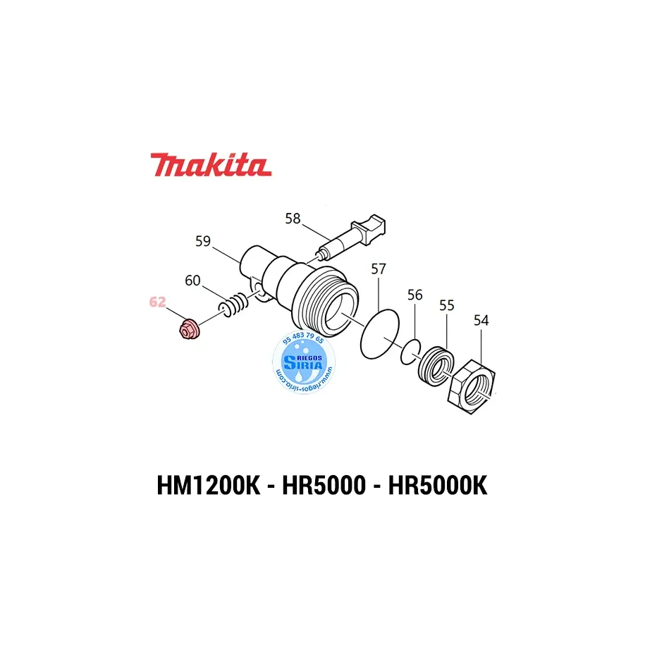 TUERCA Hexagonal M8-13 Makita HM1200K HR5000 HR5000K