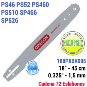 ESPADA Oregon 188PXBK095 0.325" 1,5mm 45cm STIGA