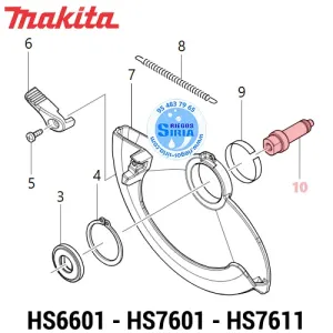 EJE de DISCO Makita HS6601 HS7601 HS7611