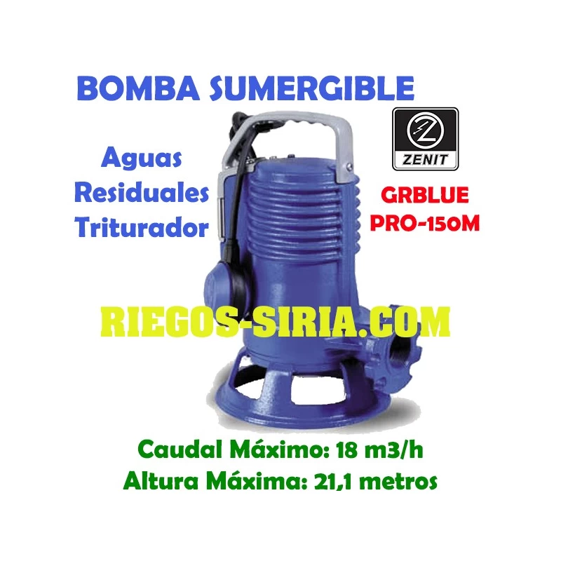Bomba Sumergible ACHIQUE con Triturador GRBLUE PRO 150