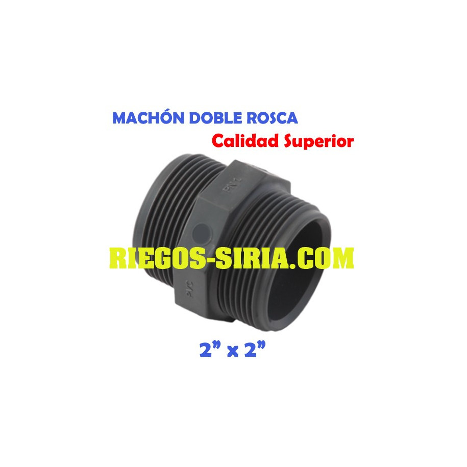 Machón Doble Rosca PVC 2" MDRPVC2