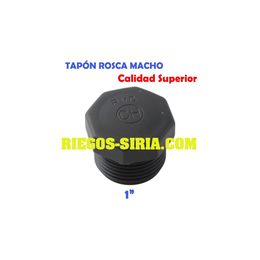 Tapón Roscado Macho PVC 1" TRMPVC1