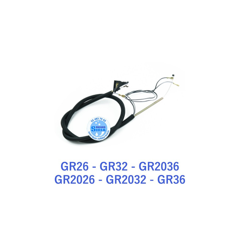 Cable Acelerador adaptable Jonsered GR26 GR32 GR36 GR2026 GR2032 GR2036 030352